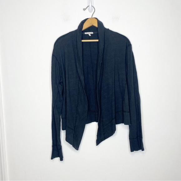 James Perse Tops Standard James Perse Size 3 Cardigan Black Poshmark